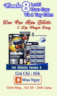 GILLETTE 8 Dao Cạo Râu 5 Lưỡi Dao Cạo 65k
